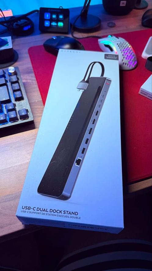 Dock Satechi USB-C – Compatible MacBook et Windows, Computers en Software, Dockingstations, Zo goed als nieuw, Laptop, Ophalen of Verzenden