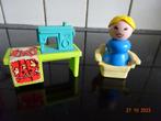 Fisher price,retro setje "naaimachine met popje en stoeltje*, Ophalen of Verzenden