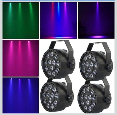 12 RGBW LED Par lights, 4 stuks: nieuw (nooit gebruikt), Muziek en Instrumenten, Licht en Laser, Nieuw, Licht, Geluidgestuurd