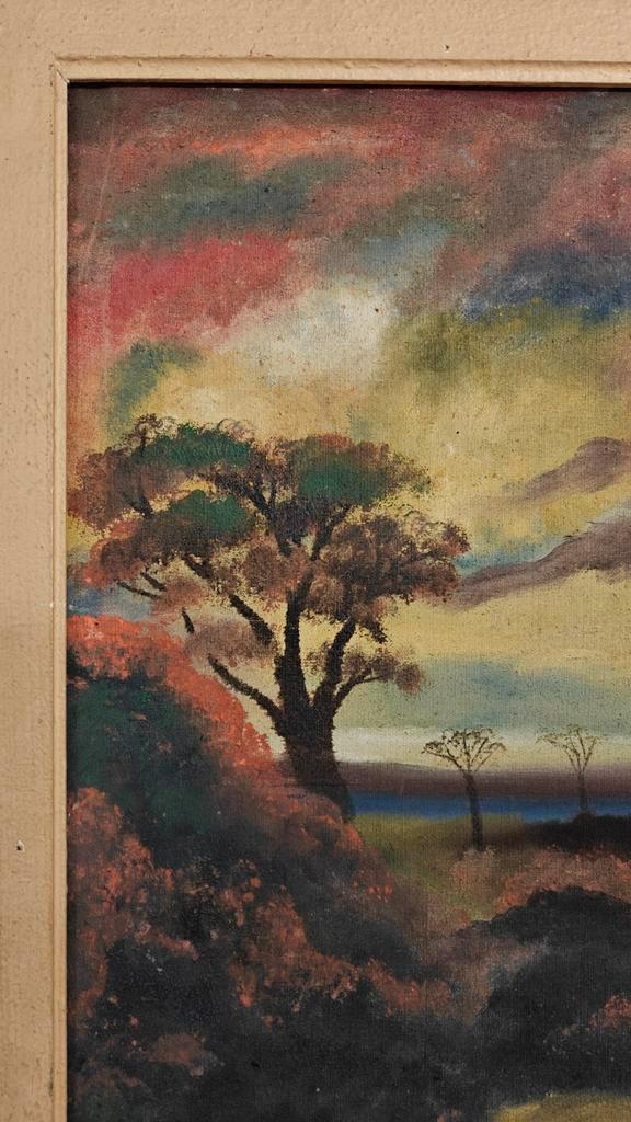 Alphonse Kiabelua, Paysage. 60 cm x 40 cm., Antiquités & Art, Art | Peinture | Classique, Enlèvement ou Envoi