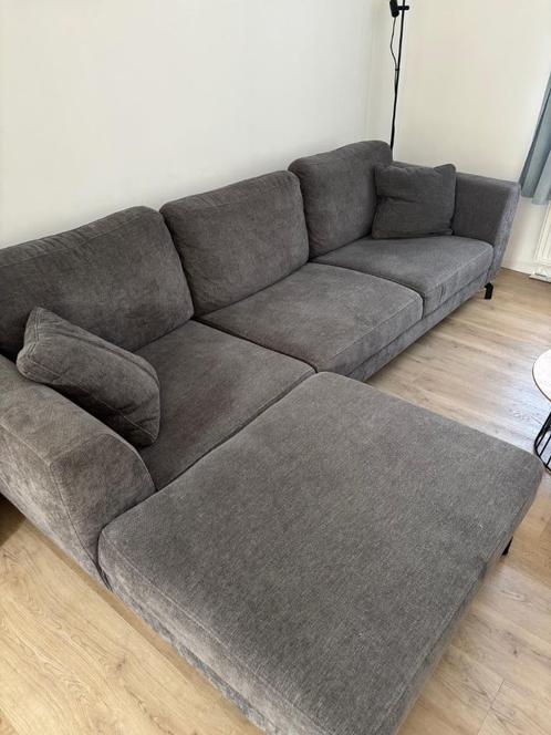 Grijze zetel | 3 zit | L-vorm, Huis en Inrichting, Zetels | Zetels, Gebruikt, Hoekbank, Driepersoons, 250 tot 300 cm, 100 tot 125 cm