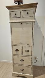 Kast hoog met bureeltje vintage look, Antiek en Kunst, Antiek | Meubels | Kasten, Ophalen