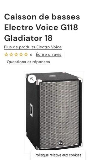 Woofer Electro voice G118, Musique & Instruments, Enlèvement, Comme neuf