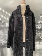 prachtige zwarte jas mantel vest teddy - 52, Comme neuf, Noir, Taille 46/48 (XL) ou plus grande, Enlèvement ou Envoi