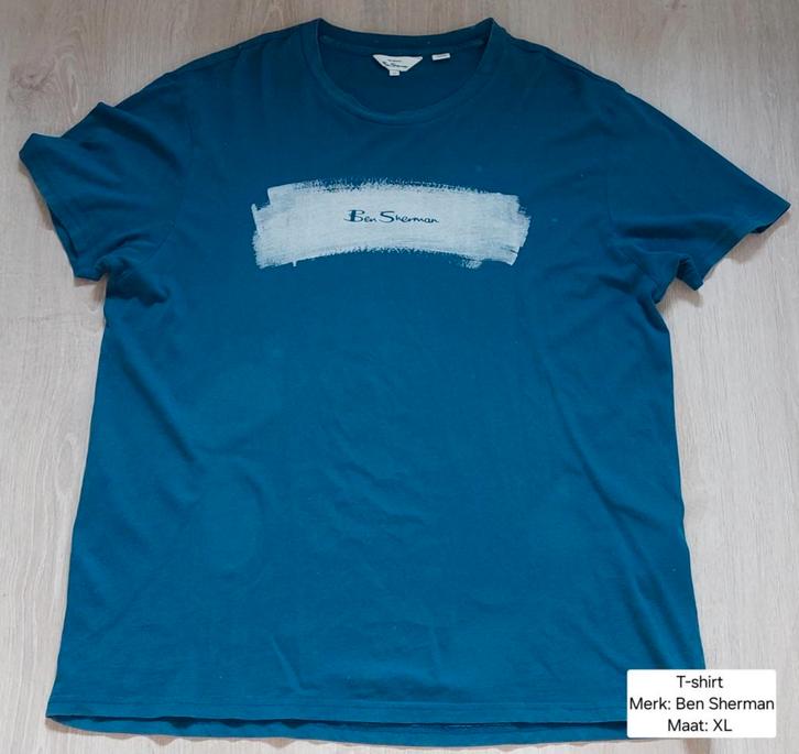 T-shirt heren: Ben Sherman maat XL (NIEUWSTAAT), Vêtements | Hommes, T-shirts, Neuf, Taille 56/58 (XL), Bleu, Enlèvement ou Envoi