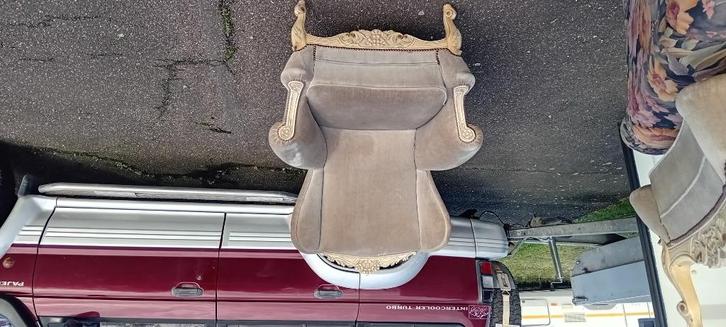 Retro zetels 2x 1 zit en een 3-zit met ronde tafel, Huis en Inrichting, Zetels | Zetels, Gebruikt, Rechte bank, Overige maten