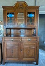 Antieke kast met glas in lood, Enlèvement, Comme neuf