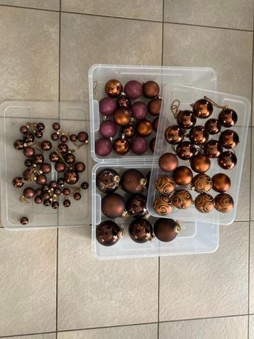 kerstballen 85 stuks - brons /bruin beschikbaar voor biedingen