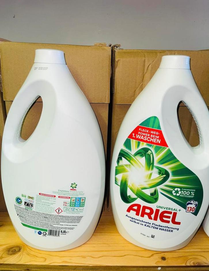 Ariel, Persil lessive 6 litres -130 doses LIVRAISON possible, Maison & Meubles, Produits de nettoyage, Enlèvement ou Envoi