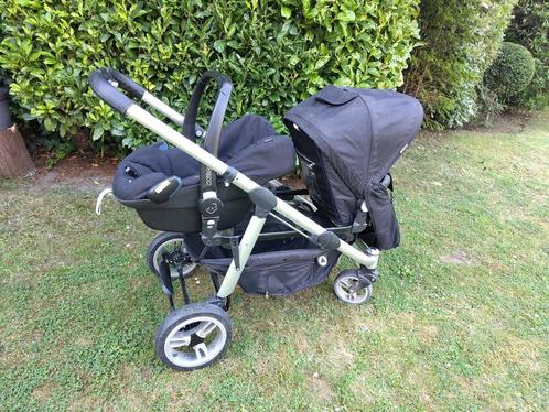Duo / tweeling buggy / kinderwagen, Kinderen en Baby's, Kinderwagens en Combinaties, Zo goed als nieuw, Combiwagen, Duowagen, Luchtbanden