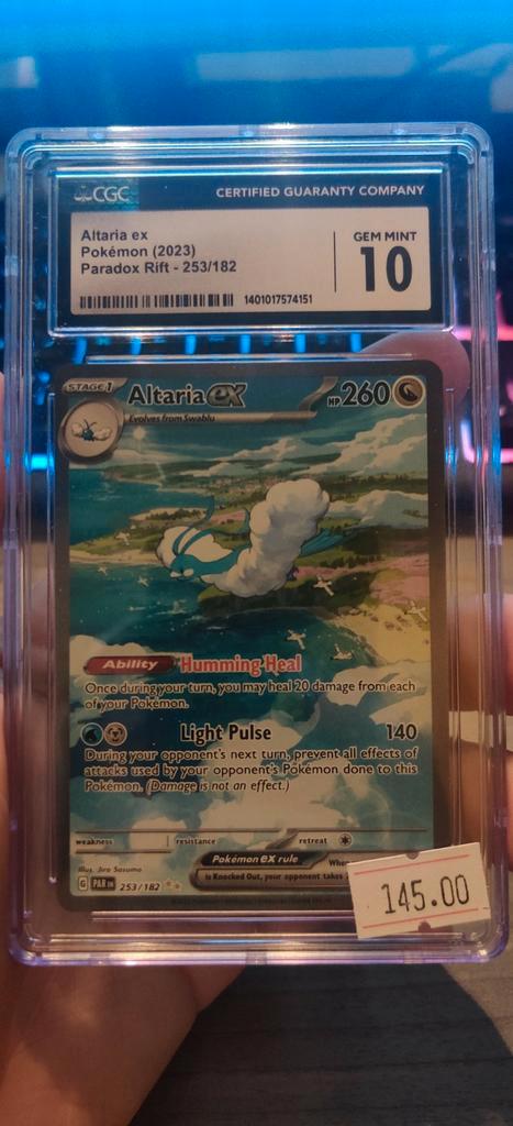 Altaria EX Pokémon (2023) Paradox Rift - 253/182 CGC 10 PSA, Hobby en Vrije tijd, Verzamelkaartspellen | Pokémon, Nieuw, Losse kaart