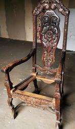 3 antieke fauteuils in barokstijl, Antiek en Kunst, Ophalen