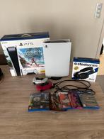 Ps5 disc versie + 2 controllers + headset + 7 games, Ophalen, Zo goed als nieuw, Playstation 5