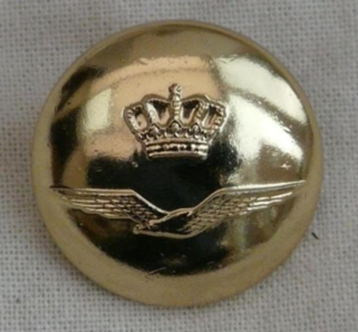 Knoop, Uniform DT, Koninklijke Luchtmacht, 22mm, 1 stuks.(2), Verzamelen, Militaria | Algemeen, Luchtmacht, Overige typen, Ophalen of Verzenden