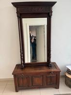 Oude spiegel en kist, alles in zeer goede staat!
