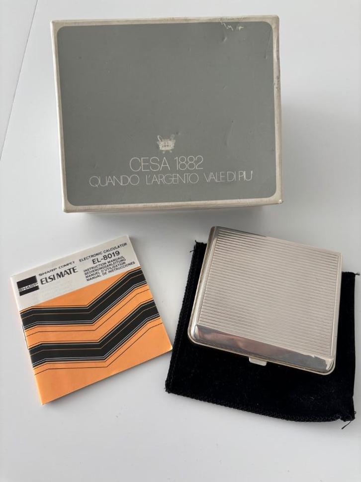 Zeldzame Sharp rekenmachine CESA 1882 zilvereditie, Verzamelen, Elektronische Apparatuur, Overige typen, Ophalen of Verzenden