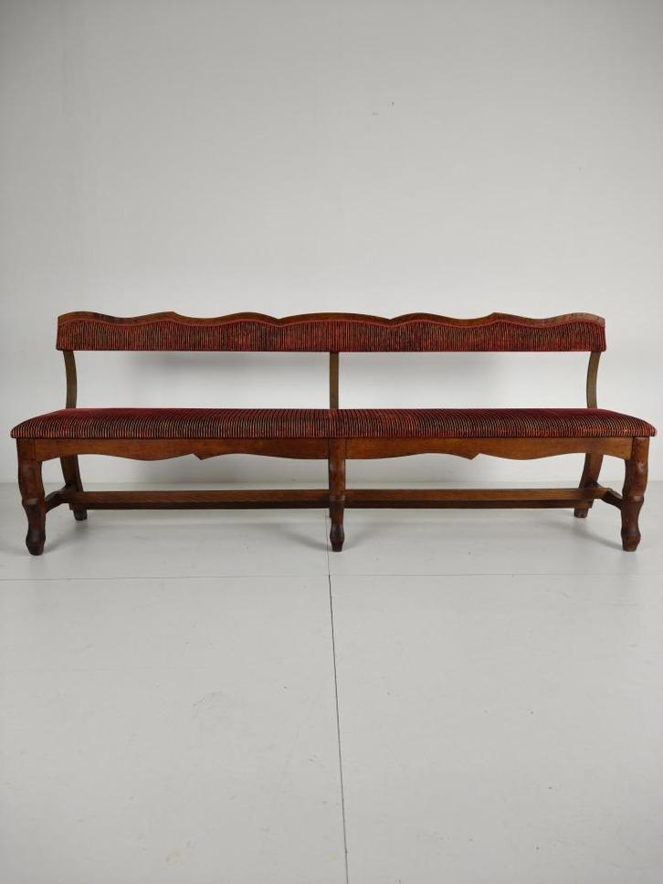 Unieke Eikenhouten Hal-/Eetbank Uit Het Begin Van De 20E Eeu, Antiek en Kunst, Antiek | Meubels | Stoelen en Sofa's, Ophalen of Verzenden