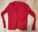 Classic Red Burberry Cardigan Ribbed Old Money Look Size M, Maat 38/40 (M), Ophalen of Verzenden, Zo goed als nieuw, Burberry