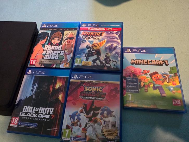 Ps4 slim 1tb+games, Games en Spelcomputers, Spelcomputers | Sony PlayStation 4, Ophalen