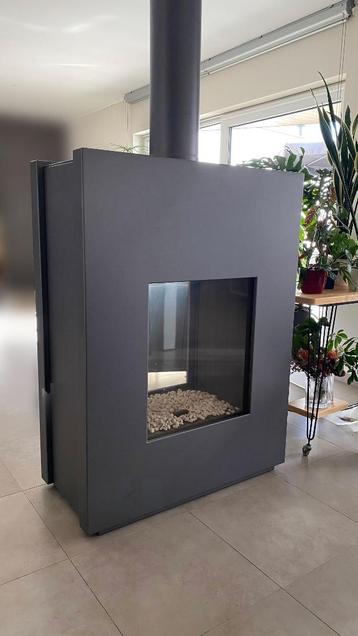 Bellfires (Barbas) losstaande doorkijk kachel gas, Enlèvement, Autoportant, Gaz, Utilisé