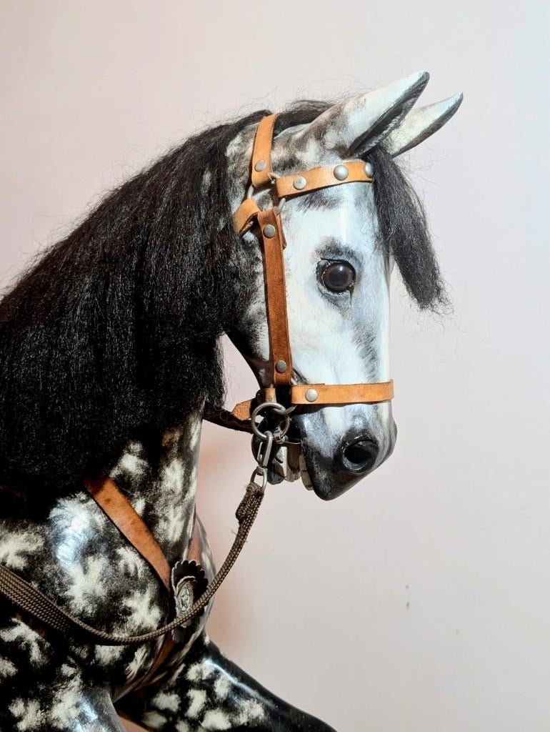 Groot Engels massief houten, handgemaakt hobbelpaard, Antiek en Kunst, Antiek | Speelgoed, Ophalen