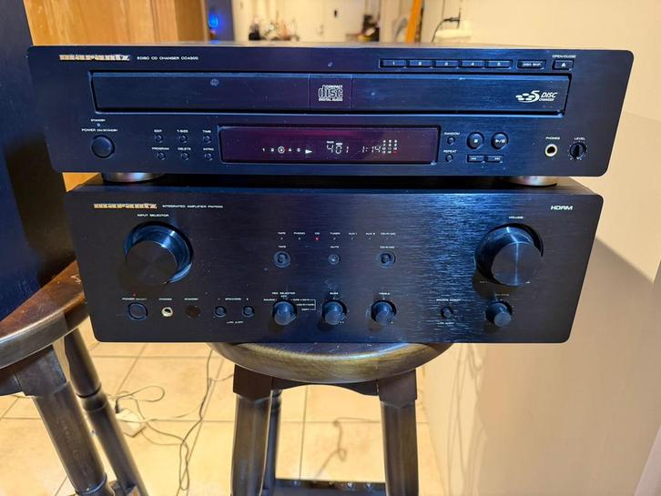 Marantz PM7000 versterker, CC4300 5‑disc afstandsbedieningen, Audio, Tv en Foto, Versterkers en Ontvangers, Zo goed als nieuw
