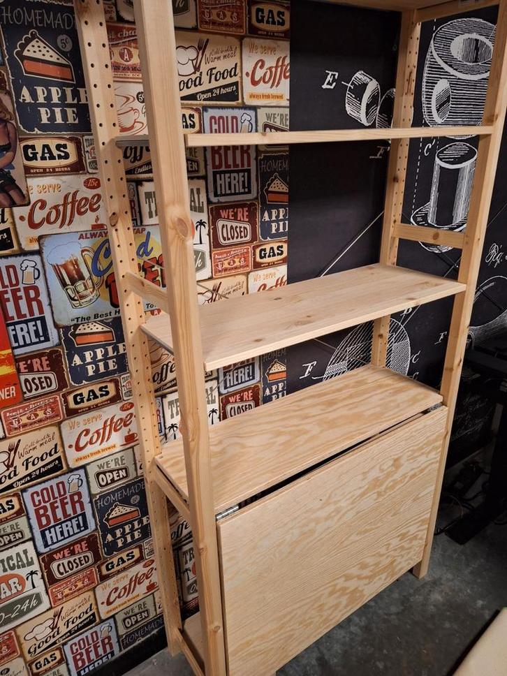 Ivar inklapbaar bureau/klaptafel (excl kast), Huis en Inrichting, Kasten | Stellingkasten, Ophalen