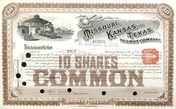 Missouri,Kansas & Texas Railway Company 1904 beschikbaar voor biedingen