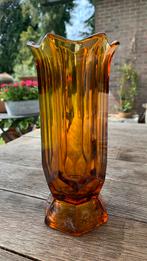 Vase en verre ART DECO, couleur ambre, 22,5 cm, Antiquités & Art, Antiquités | Vases, Enlèvement ou Envoi