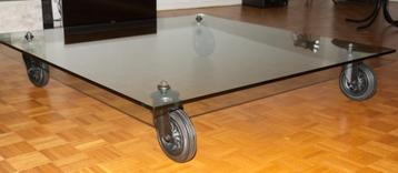 Fontana Arte Aulenti Tavolo Con Ruote - Salontafel op wielen beschikbaar voor biedingen