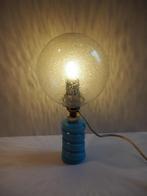 Vintage blauw opaline lampje, bol lamp, 1960s, Ophalen of Verzenden