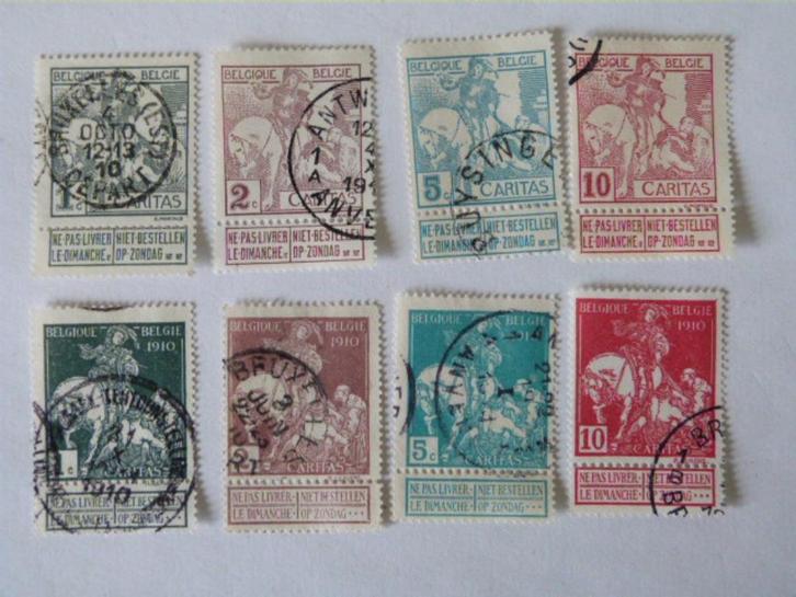 België gestempeld nr. 84/91, Postzegels en Munten, Postzegels | Europa | België, Gestempeld, Gestempeld, Ophalen of Verzenden