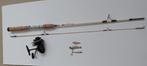 vintage oldskool glasvezel daiwa spinning kit, Watersport en Boten, Ophalen, Zo goed als nieuw, Complete set