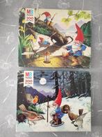 twee puzzels van kabouters vintage, Kinderen en Baby's, Ophalen of Verzenden, Meer dan 50 stukjes, Gebruikt