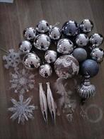 Set zilveren kerstballen en ornamenten, Diversen, Ophalen of Verzenden