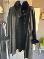 Mantel jas met kraag, Kleding | Dames, Ophalen of Verzenden, Zo goed als nieuw, Maat 46/48 (XL) of groter, Zwart