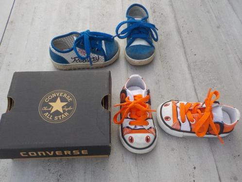 Babyschoentjes Converse All Star maat 19 en Replay maat 20, Kinderen en Baby's, Babykleding | Schoentjes en Sokjes, Zo goed als nieuw
