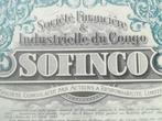 Action titre Congo Belge  Sofinco Léopoldville, Gelezen, 20e eeuw of later, Verzenden