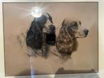 Lithografie van Léon Danchin — Two Setter Dogs — Editie, Ophalen of Verzenden