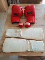 Kickboks: handschoenen - bandages - scheenbesch Rondat, Sports & Fitness, Boxe, Enlèvement, Utilisé, Accessoire de boxe