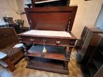 Unieke bijzettafel of dressoir met marmer blad, Ophalen, Gebruikt