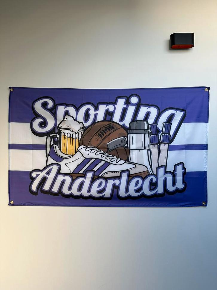 Drapeau du RSC Anderlecht, Sports & Fitness, Football, Neuf, Enlèvement ou Envoi