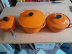 Lot de cocottes en fonte Le Creuset 18-22-24 cm  125€/lot, Ophalen of Verzenden, Gietijzer