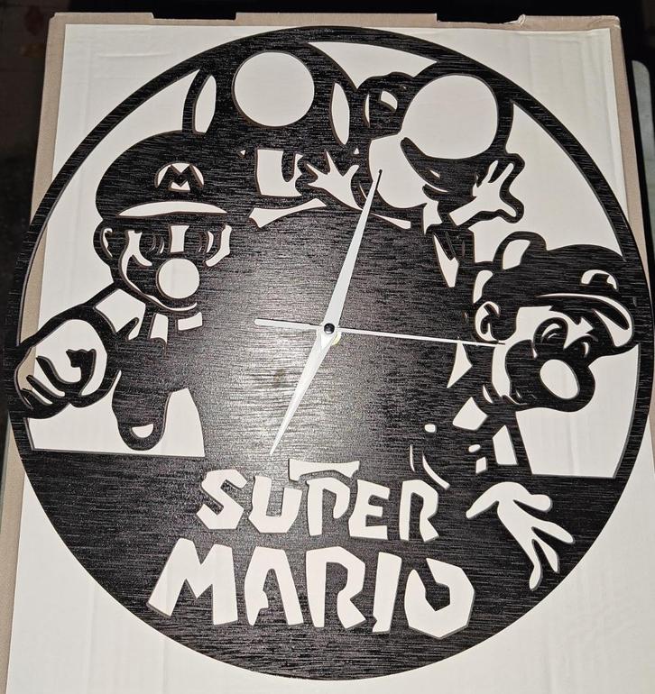 Klok 35 cm rond zwart Splinternieuw, Huis en Inrichting, Woonaccessoires | Klokken, Nieuw, Wandklok, Analoog, Ophalen of Verzenden