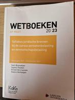 Wetboek personenbelasting IJ 2023 - AJ 2024, Boeken, Studieboeken en Cursussen, Ophalen of Verzenden, Zo goed als nieuw, Hogeschool