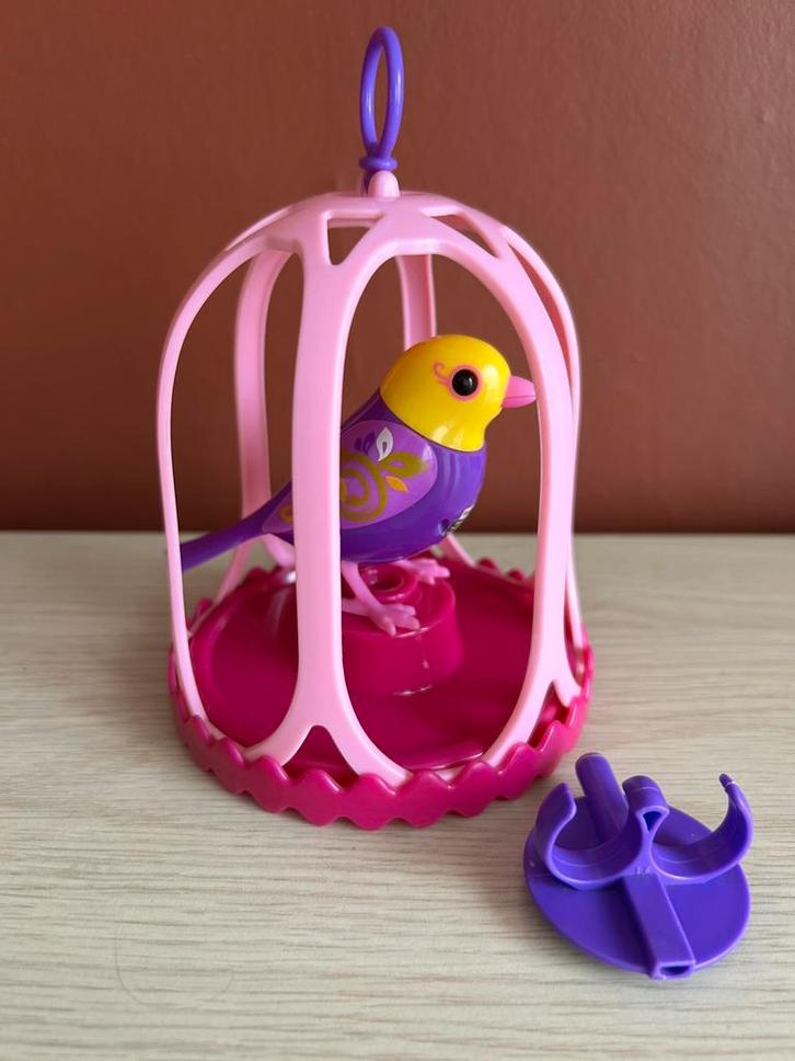 Digibirds vogel roze-paars, Kinderen en Baby's, Speelgoed | Actiefiguren, Zo goed als nieuw, Ophalen of Verzenden