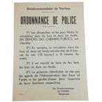 Affiche - « Kreiskommandatur de Verviers » - « Ordonnance de, Envoi, Autres, Photo ou Poster