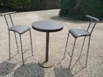 2 barkrukken met hoge tafel, Ophalen of Verzenden, Gebruikt