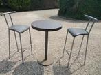 2 tabourets de bar avec table haute, Utilisé, Enlèvement ou Envoi