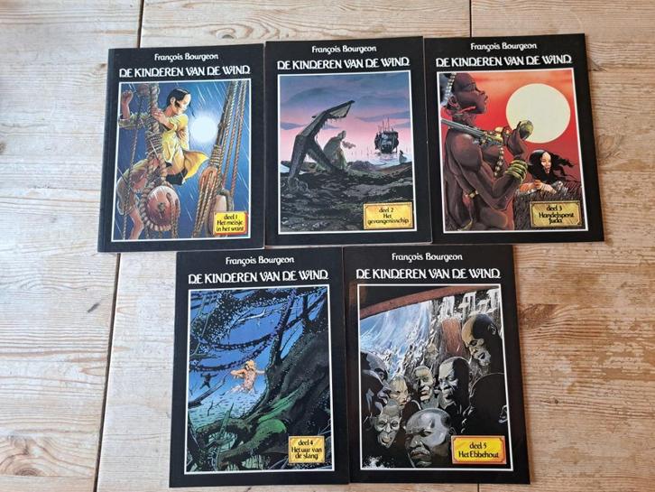 Kinderen van de wind deel 1 tot 5 François Bourgen Uitsteken, Boeken, Stripverhalen, Zo goed als nieuw, Meerdere stripboeken, Ophalen of Verzenden